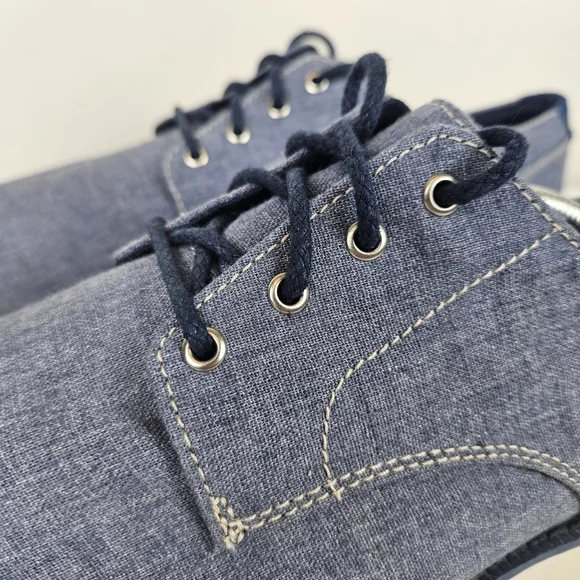 Timberland Men`s Woodhull Denim Canvas Oxford Dress Casual Shoe Sz 12 - Picture 4 of 14